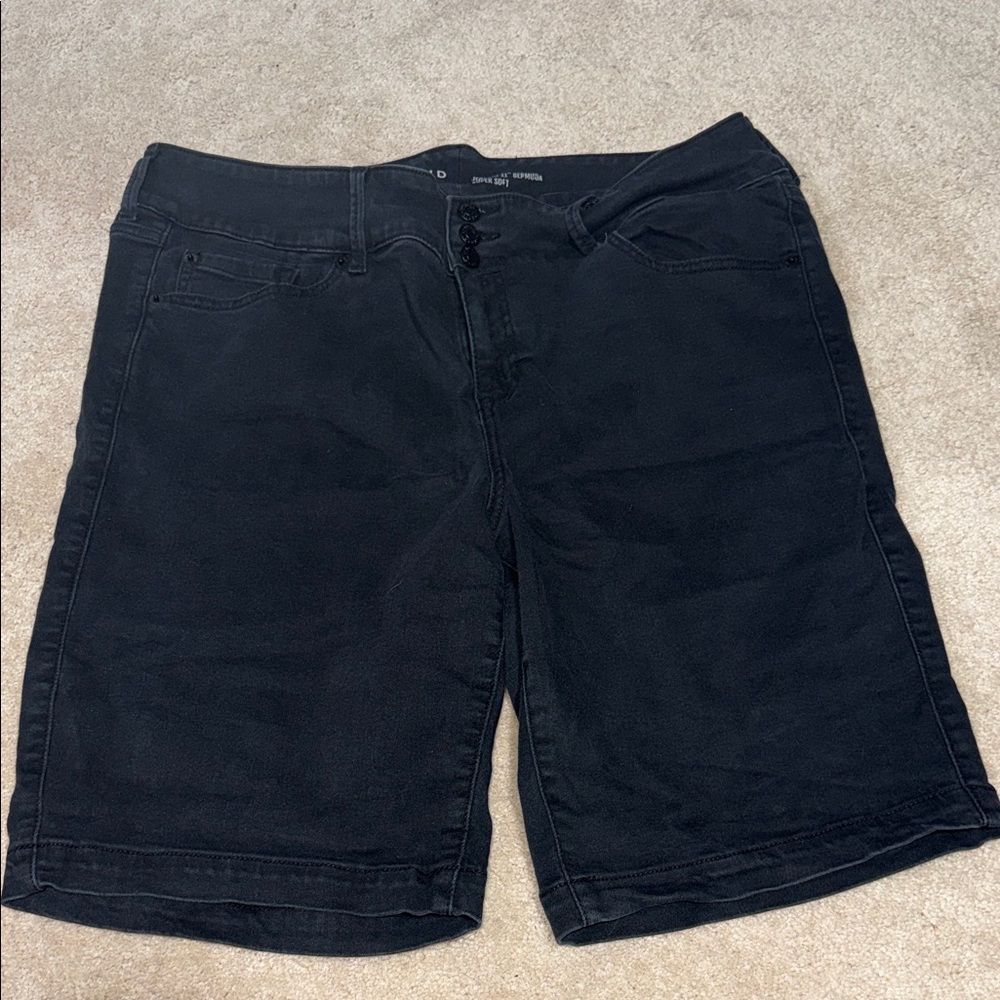 Torrid Black Denim Bermuda Shorts